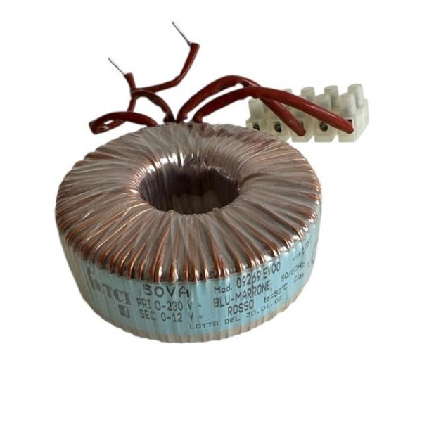 Ringkern 50 VA bei 0–230 V und 0–12 V